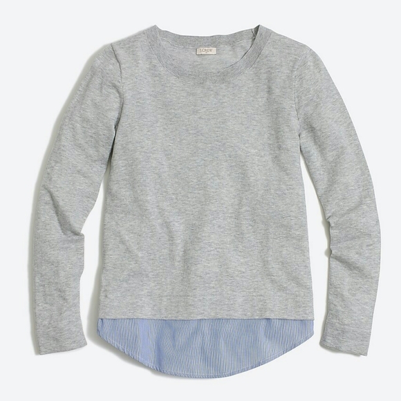 J. Crew Factory Sweaters - J.crew factory sweater w woven hem szM